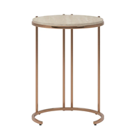 Table d'appoint réglable en acier avec plateau en marbre, design moderne, durable pour hôpital, bureau, salon