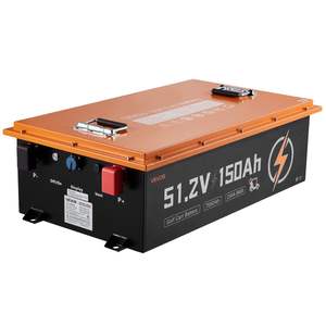 Batterie de chariot de golf 48V (51.2V) 150AH, chargeur 20A, BMS 250A, moniteur Bluetooth, décharge 2C, 4000 cycles pour chariots de golf, pêche à la traîne - Product Image 1