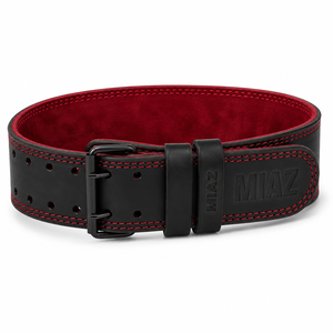 Ceinture de musculation en cuir véritable MIAZ, réglable, légère, durable, protection professionnelle, soutien lombaire pour adultes - Product Image 4