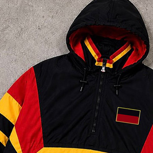 Ensemble de survêtement unisexe respirant et léger, color-block, à manches longues, avec capuche et short à cordon, style sportif streetwear décontracté pour l'été - Product Image 6