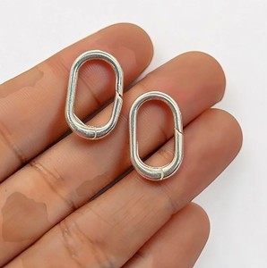 Gold Plated Brass Carabiner 20x12 MM Clasp <b>Snap</b> <b>Hook</b> Connector for Making DIY Jewelry - Product Image 2