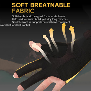 Guantes de Snooker Profesionales con Logotipo Personalizado, Agarre Antideslizante, Ligeros y Transpirables, para Deportes al Aire Libre - Product Image 5