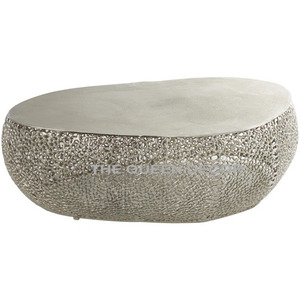 French Style Elegant Metal <b>Table</b> with <b>Gold</b> Frame Ornate Detailing <b>Nesting</b> Coffee <b>Table</b> for Entryways Crafts Product - Product Image 6