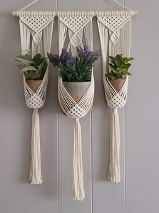 Best Quality Decorative Macrame Tapestry <b>Plant</b> <b>Hanger</b> Bohemian Woven <b>Plant</b> Pot Holder for Indoor Home Office Balcony and Garden - Product Image 6