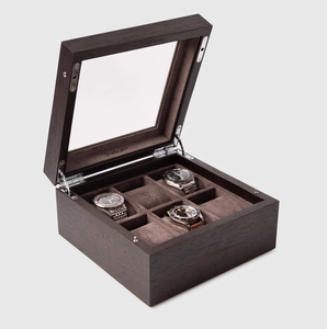 Boîte de présentation pour montres en bois, grande boîte rectangulaire élégante en bois d'acacia marron, en promotion - Product Image 5