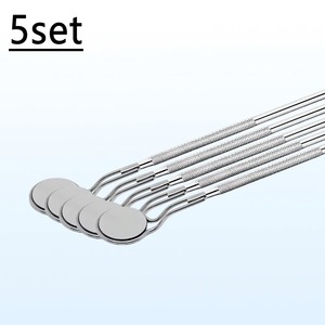 BAFA 5 ou 10 pièces Miroir buccal dentaire ergonomique, anti-buée, revêtement rhodium, double face, réutilisable, pour examen oral - Product Image 4