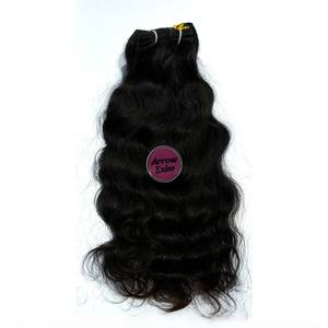 Extensiones de Cabello Humano Remy Malayo con Ondas Naturales, Doble Trama a Máquina, Aptas para Permanente, Negro Natural - Product Image 1