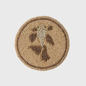 Premium Trendy Handcraft <b>Beaded</b> Embroidery Pineapple Design Four Set <b>Coaster</b> Stylish Fancy & Cute Elegant Craftera Exports - Product Image 2