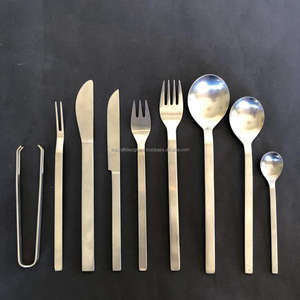 Fournitures de restaurant, ensembles de couverts, cuillères, fourchettes et couteaux en acier inoxydable, lot de 4 pièces, style américain, prix de gros - Product Image 2