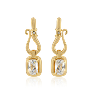 14K Solid Gold 2.46 Carat Lab Grown <b>Diamond</b> Hexagon Cut IGI Certified <b>Dangle</b> <b>Earrings</b> Luxury Jewelry for Women - Product Image 4