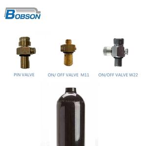 ถังเพนท์บอลอลูมิเนียม CO2ขนาด24ออนซ์1000มล. พร้อมวาล์วพินสำหรับเติมและใช้ในอุปกรณ์ถ่ายภาพ - Product Image 2