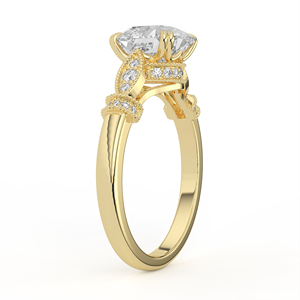 แหวนหมั้นเพชรทรงรี 3.08 กะรัต เพชรเลี้ยงในห้องปฏิบัติการ ทองคำแท้ 14K 18K ประดับแบบ Bezel Set ดีไซน์เรียบหรู แหวนแต่งงานสำหรับผู้หญิง - Product Image 4