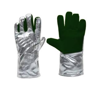 Gants de sécurité blancs en Para-Aramide aluminisé haute résistance au feu, paume intégrale en coton, protection lourde pour le soudage, surface lisse - Product Image 6
