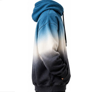 Sudadera con capucha para hombre, teñida por inmersión, 100% algodón, forro polar suave, estilo casual urbano, con cordón ajustable, fabricante de ropa al por mayor de primera calidad. - Product Image 6