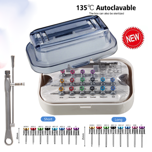 Kit prothétique universel pour implants dentaires avec tournevis dynamométrique, tournevis manuel pour implants dentaires, ensemble complet - Product Image 2