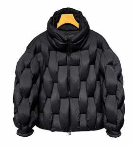 Blouson matelassé en polaire pour homme, motif patchwork à carreaux, fermeture éclair frontale, coupe-vent, col montant, gaufré, décontracté, épais, pour l'hiver - Product Image 6