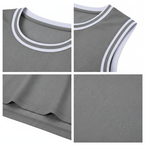 Wholesale Custom Designed <b>Mens</b> Adult <b>Basketball</b> <b>Vests</b> and Tops 100% Polyester Breathable Silk Screen Printed Logo Plain Design - Product Image 4