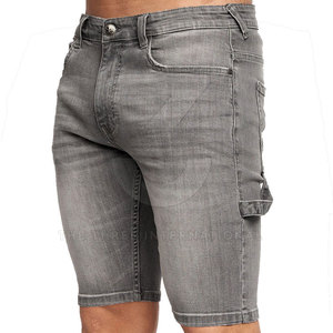 Pantalones Cortos de Mezclilla para Hombre, Color Sólido, Cintura Cómoda, Estilo Moderno e Informal para Caballeros - Product Image 5