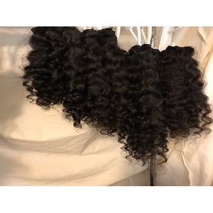 Cheveux bruts cheveux indiens directement de l'Inde extensions de cheveux bouclés naturels pas cher Remy cheveux humains vierges non traités faisceaux - Product Image 5