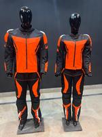 Combinaison de course moto unisexe imprimée, manches longues, noire, blanche, bleue, rouge, color-block, coupe-vent, respirante, séchage rapide, grandes tailles