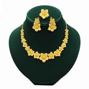 Premium 1K Gold Plated Copper Brass Wedding Necklace <b>Set</b> for Women | Traditional Bridal Statement <b>Jewelry</b> - Product Image 1