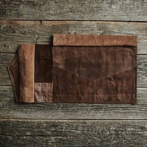 Premium Leather Knife Roll Chef Knife Storage Bag Professional Culinary Gear Organizer <b>Case</b> Kitchen Smell Proof Protection - Product Image 3