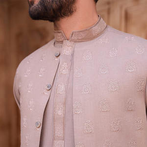 Vêtements islamiques pour hommes, shalwar kameez brodé pour hommes, shalwar kameez pakistanais fabriqué en 2026, vente en gros de bandhgala - Product Image 5