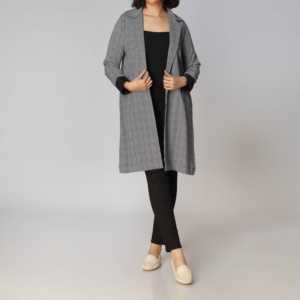 1 pieza abrigo a cuadros de franela tamaño XS PW2325 - Product Image 3