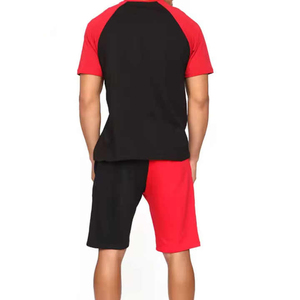 Different Style Double Color Men's New Arrival Casual <b>Twin</b> <b>Sets</b> Breathable Summer Short Sleeve T Shirts and Shorts Hot Sale for - Product Image 4