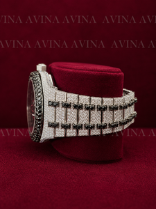 Reloj de Lujo para Hombre con Diamantes Negros Moissanite, Estilo Hip Hop, Esqueleto, Totalmente Cubierto de Piedras, Mecánico Automático, con Correa de Acero Inoxidable - Product Image 3