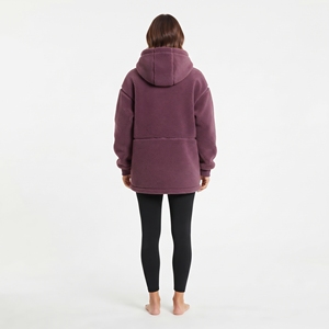 Ladies <b>Sherpa</b> <b>Hoodie</b> Full Zip <b>Hoodie</b> Drop Shoulder Warm Winter Wear Casual <b>Hoodie</b> Streetwear Clothing - Product Image 3