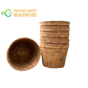 Pot de fleurs en fibre de coco écologique classique du Vietnam - 100% fibre de coco naturelle pour usage en jardin, taille personnalisée disponible - Product Image 1