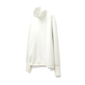 Sudaderas de algodón de alta demanda para mujer, con logo personalizado de fábrica, media cremallera, cuello simulado, lavadas y bordadas. - Product Image 3