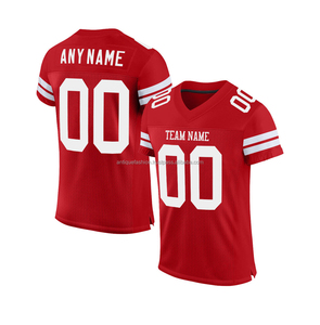 Nouveaux maillots de football américain personnalisés, logo personnalisé, 100% polyester, options de couleurs personnalisées pour l'équipe, vêtements de sport de haute qualité pour l'été - Product Image 1