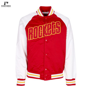 Veste de baseball en satin de luxe avec logo d'équipe brodé, fabricant professionnel, vestes en satin d'hiver - Product Image 3
