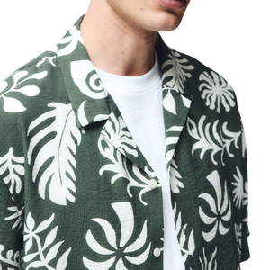 Mens Muslin Short Sleeve <b>Shirt</b> Relaxed Fit Lightweight Breathable Casual Button Up Summer Vacation <b>Resort</b> Beachwear Top - Product Image 3