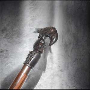 Creative Art Fox <b>Head</b> Folding Walking Stick with Engraved Brass Handle Handcrafted Wooden in Steampunk <b>Style</b> Daily Use Gift - Product Image 4