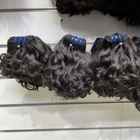 Extensions de cheveux indiens Remy 100% de qualité supérieure, double trame, boucles bébé, haute qualité avec cuticule alignée, cheveux durables