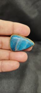 Colgantes de Moda de Apatita Natural 100% con Ranura de Latón, de Alta Calidad, para Macramé, Venta al por Mayor - Product Image 6