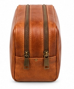 Bolsa de Viaje Gravs LT-08D Premium de Cuero Genuino Ecológico, Duradera, Estilo Vintage, Gran Capacidad, Cierre de Doble Cremallera, Suave, para Cosméticos - Product Image 2