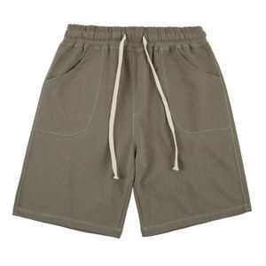 Short de sport décontracté pour homme en toile respirante non tissée de haute qualité, taille haute avec cordon de serrage, séchage rapide, style uni teint - Product Image 3