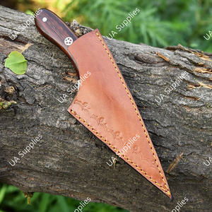 Cuchillo EDC de Hoja Fija de Acero de Damasco, Diseño Nuevo 2026, Mango de Madera, Mini Cuchillo para Caja, Cuchillo de Camping con Funda, OEM/ODM/OBM - Product Image 6