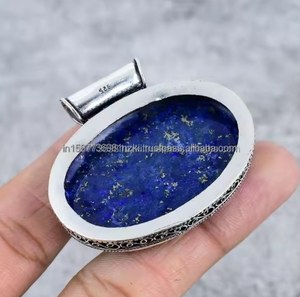 Collar de plata, colgante de lapislázuli, punto de piedra preciosa esterlina, collar de cristal curativo, collar de capas, atractivo de piedras preciosas GSA - Product Image 5