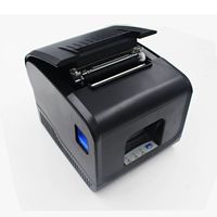 Impresora Térmica de Recibos BRIGHTEK de Escritorio, 80 mm, con Cortador Automático, Velocidad de 220 mm/s, USB + Soporte para Códigos de Barras de 203 DPI, Blanco y Negro
