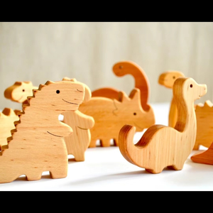 Ensemble de 10 animaux en bois faits à la main et découpés au laser, article tendance actuel - artisanat indien en bois - Product Image 1