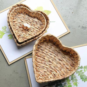 Handwoven Water Hyacinth Storage <b>Baskets</b> Heart Shaped <b>Baskets</b> for Storage Valentine Gift from Vietnam - Product Image 5