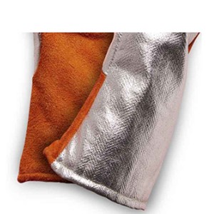 OEM Waterproof Cowhide Leather Fireplace Working <b>Gloves</b> Fire Pits Grilling Welding Heat Resistant <b>Gloves</b> - Product Image 5