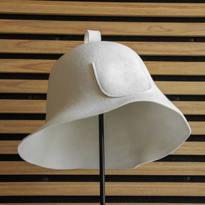 Chapeau de sauna en laine mérinos de luxe, doux, réutilisable, avec logo personnalisé, pour le refroidissement et les soins capillaires, unisexe adulte, directement de l'usine - Product Image 5