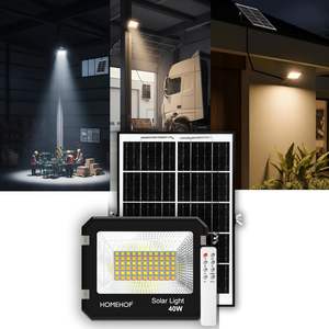 Projecteur solaire Homehop 40 watts, lampe murale extérieure étanche LED automatique sans fil pour jardin, balcon, allée, pelouse, terrasse - Product Image 1