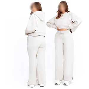 Conjunto Deportivo de Dos Piezas para Mujer, Estilo Urbano a la Moda, Fabricación en Masa, Logotipo Bordado Personalizado, Ropa Urbana con Lavado Ácido - Product Image 2